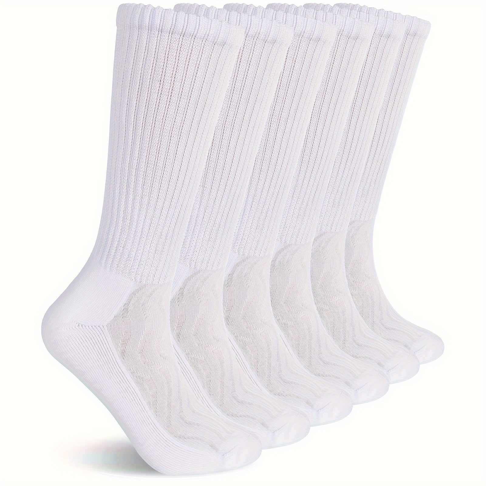6 Pairs Bamboo Non Binding Diabetic Socks Breathable Seamless Toe Stocking