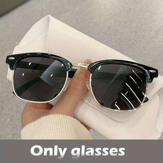 Metal Sunglasses Anti Light Rivet Decor Glasses UV400