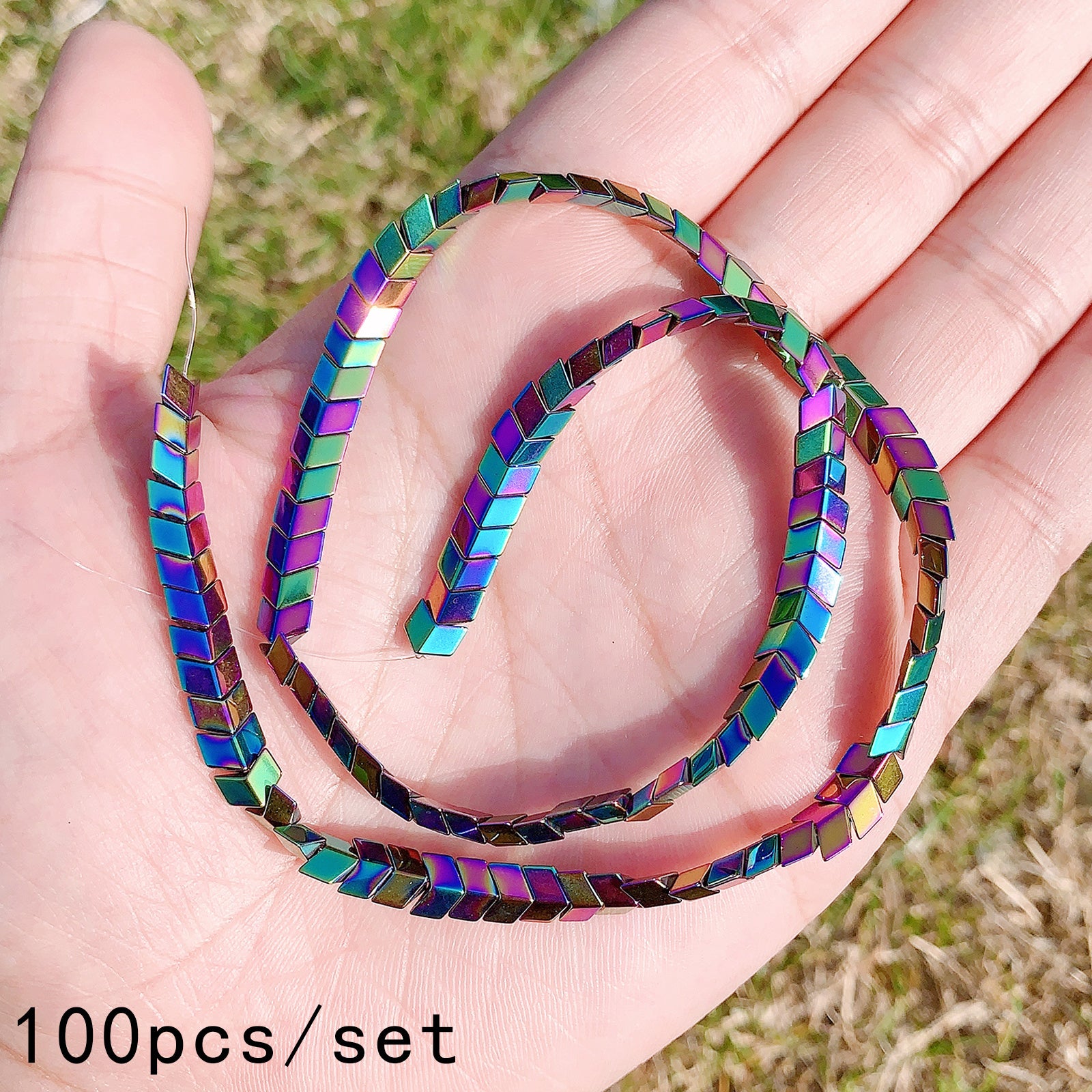 100pcs Arrow Rainbow Hematite Loose Beads for Jewelry Making