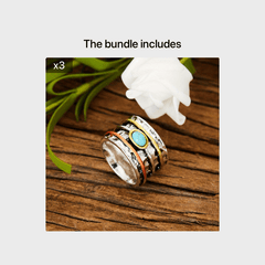 Boho Style Turquoise Band Ring Vintage Finger Accessory for Women & Girls