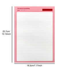 Large B5 50 Pages Cowhide Notepad Glue Bound Study Notes Student Diary