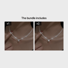 Zircon Necklace With Tiny Pendant Copper Neck Chain Jewelry