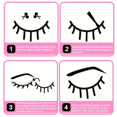 Manga Lashes Natural Look False Eyelashes 3D Stereo Lashes