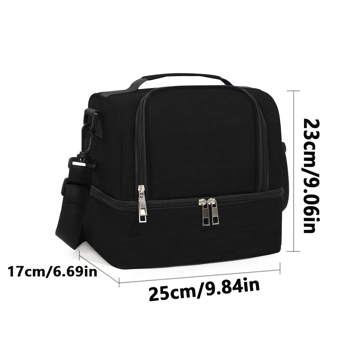 Large Insulated Lunch Bag Thermal Cooler with Shoulder Strap