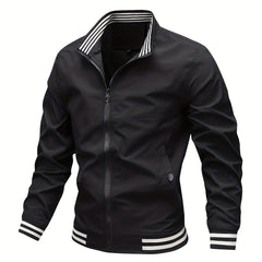 Men's Lightweight Zip Up Jacket Coat Spring Fall Business