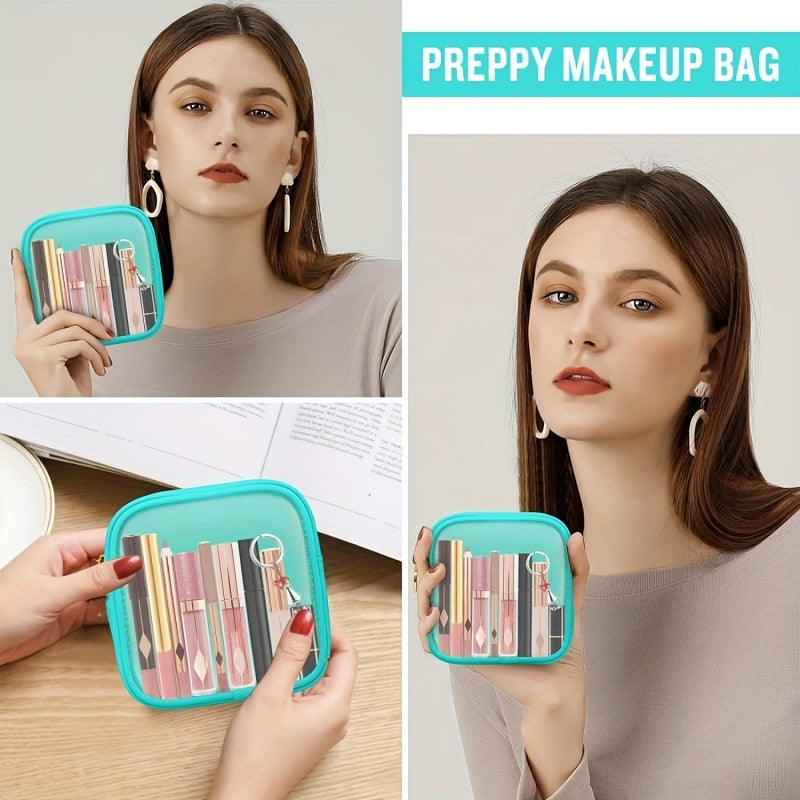 Preppy Small Makeup Bag Cosmetic Zipper Pouch Purse