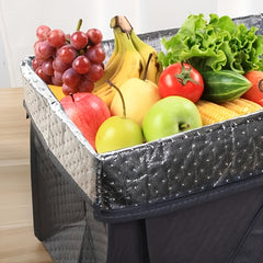 Foldable Insulated Tote Bag Aluminum Foil Lining Thermal Storage