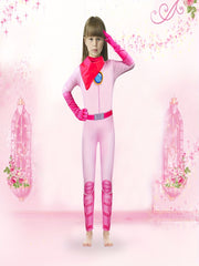 Girls Peach Costume Anime Movie Cosplay Outfit Full Cover Bodysuit