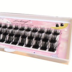 3D DIY Lashes Cluster 9mm 14mm D Curling Faux Mink Extension Eyelashes
