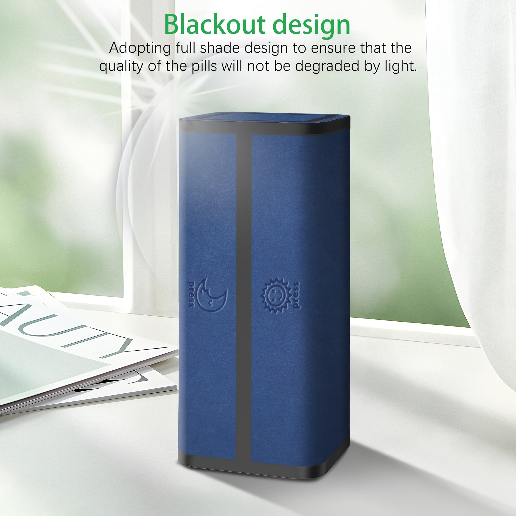 Large Capacity 2x Weekly Pill Organizer Morning/Evening Medicine Box Food Safe