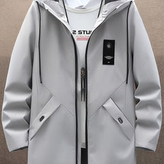 Men's Windproof Hoodie Jacket with Pockets