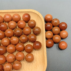 Golden Sandstone Red Ball Healing Stone for Decoration