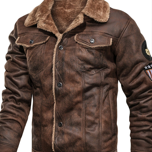 Men's Fur Integrated Thermal Jacket For Winter