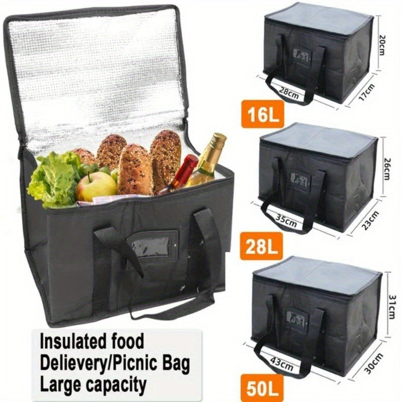 Large Food Insulated Bag Pizza Takeaway Thermal Warm Cold Bag Ruck