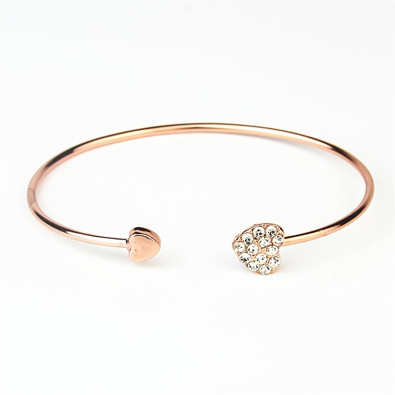 Love Heart Bangle Bracelet Hand Jewelry For Women