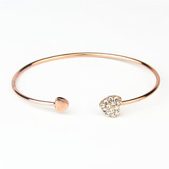 Love Heart Bangle Bracelet Hand Jewelry For Women