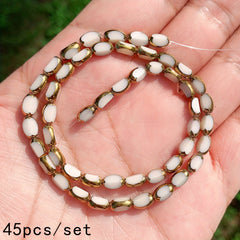 High Golden Crystal Bead Spacer Glass Beads Loose Beads DIY Bracelet