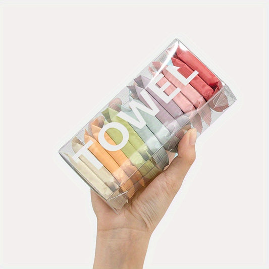 14pcs Compressed Disposable Washcloths Portable Cotton Facial Cleansing Towel