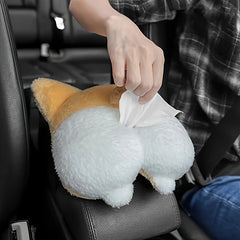 Corgi Car Tissue Box - Fun Car Seat Back Hanging Tissue Box