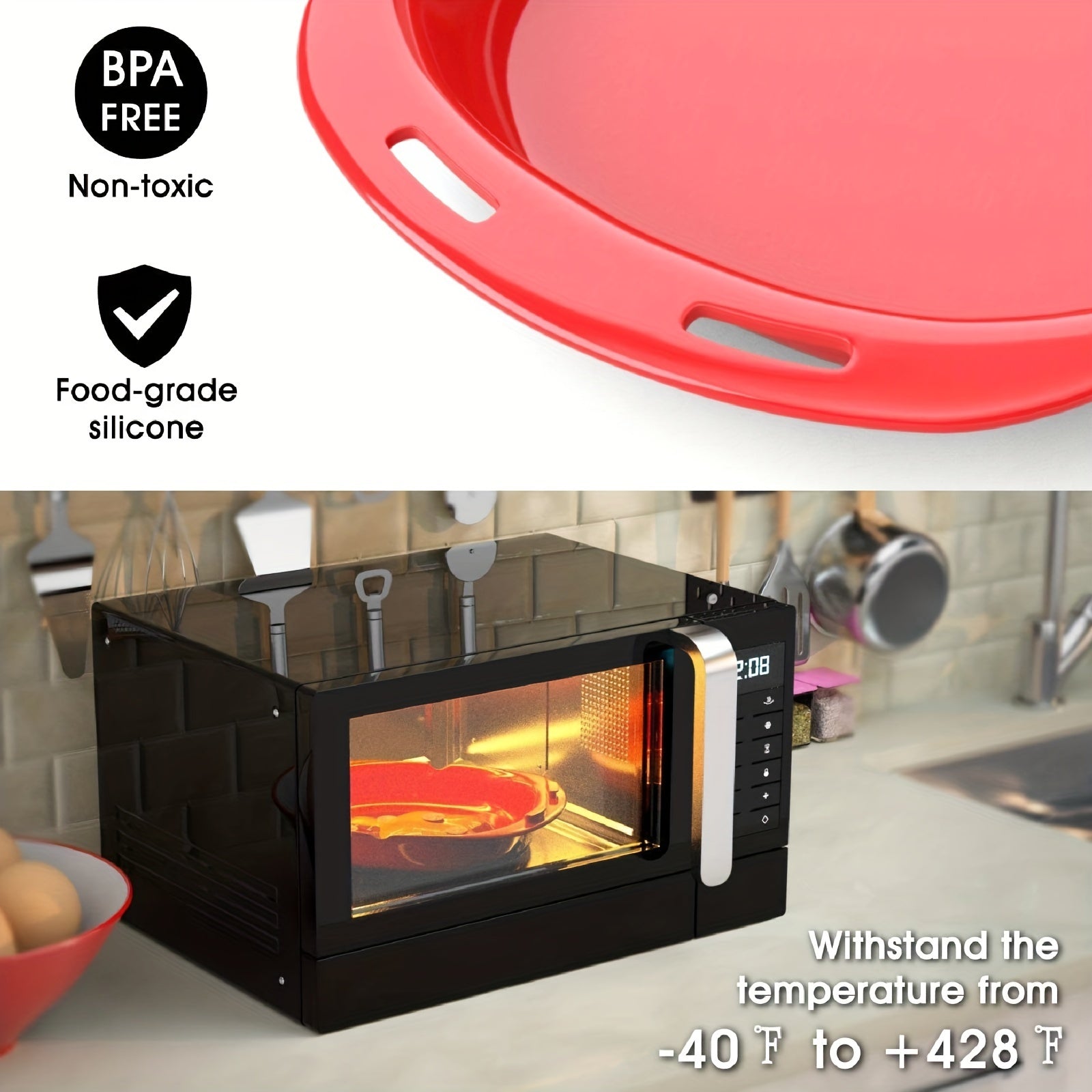 2pcs Microwave Omelette Maker Non Stick Silicone Egg Cooker