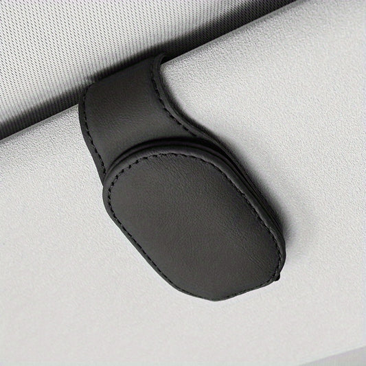 Magnetic Leather Sunglasses Holder for Car Interior