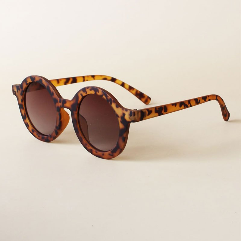 Kids Round Frame Sunglasses With Case