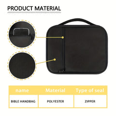 American Camo Deer Print Bible Cover, Large Zipper Bag with Handles