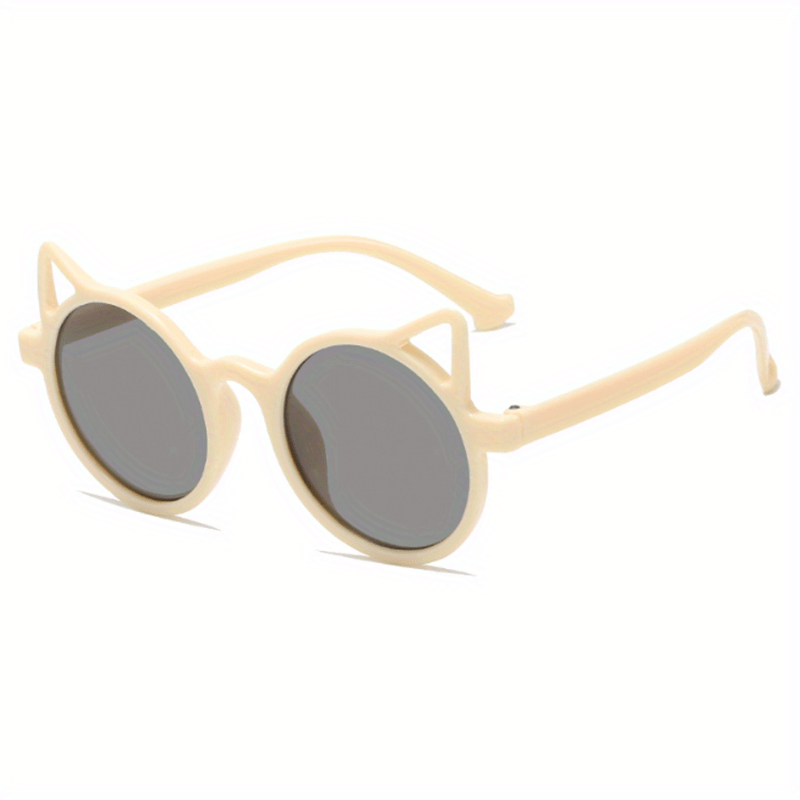 Cartoon Cat Ears Round Sunglasses UV Protection for Kids