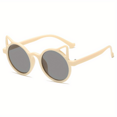 Cartoon Cat Ears Round Sunglasses UV Protection for Kids