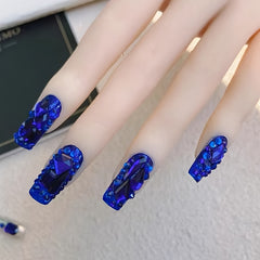 50 pcs Nail Rhinestones Hearts Butterflies DIY Nail Art Accessories