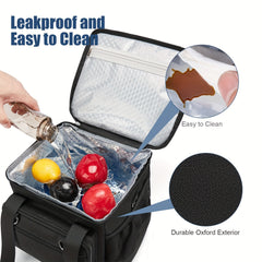 FLXUR Dual Layer Insulated Lunch Bag Leakproof Portable Lunch Box