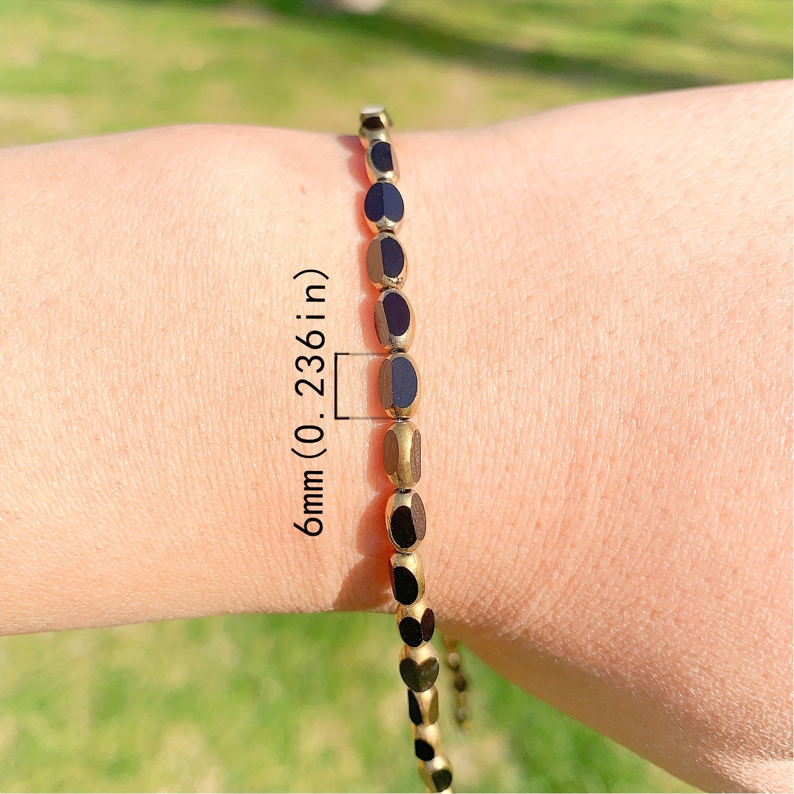 45pcs Crystal Beads Golden Edge Faceted Glass Loose Beads DIY Bracelet