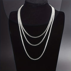 Hip Hop Full Rhinestone Pendant Clavicle Necklace Pendant High Sense Minimalist