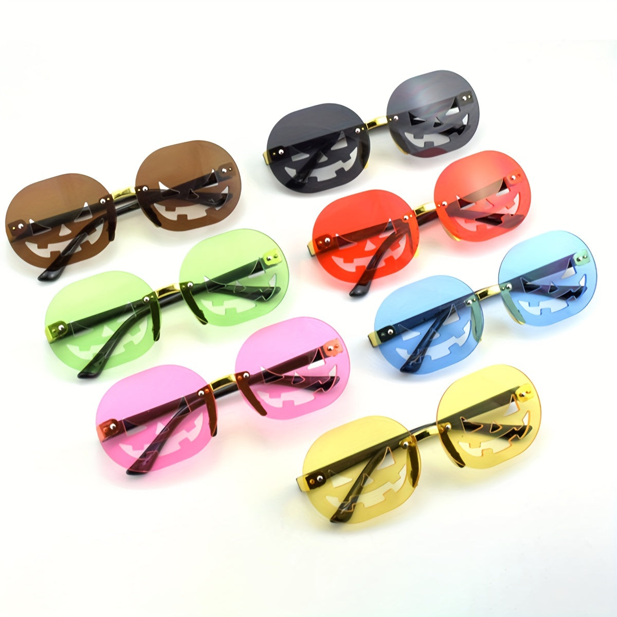 Halloween Pumpkin Frameless Sunglasses UV Protection