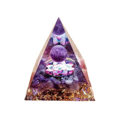 Orgone Pyramid With Amethyst Crystal Ball