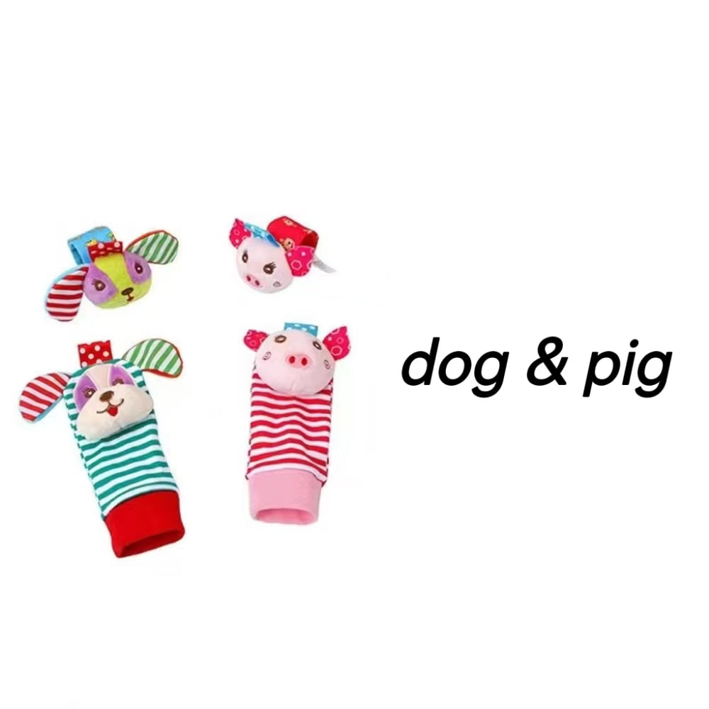 Infants Soft Baby Rattle Toys Wrist Rattle Foot Sock Rattles