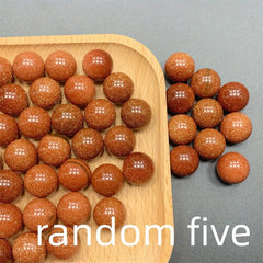 Golden Sandstone Red Ball Healing Stone for Decoration