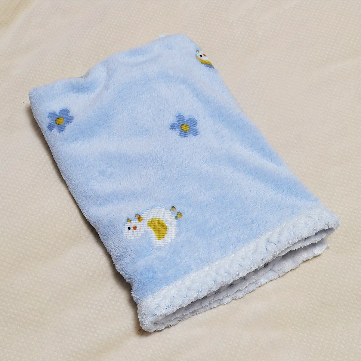 Baby Blanket Duck Pattern Soft and Comfortable Single Side Thin Type