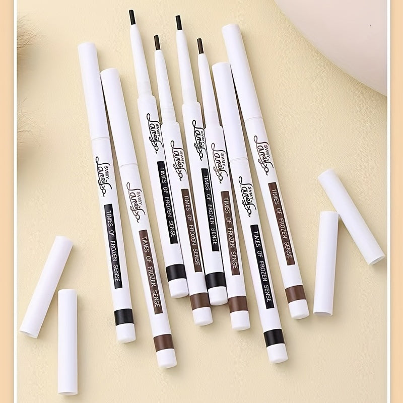 Silky Eyeliner Gel Pen Brown Round Head Smooth Rendering Eyeliner Pen