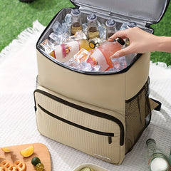 Large Insulated Cooler Backpack - Stylish & Durable Picnic Bag