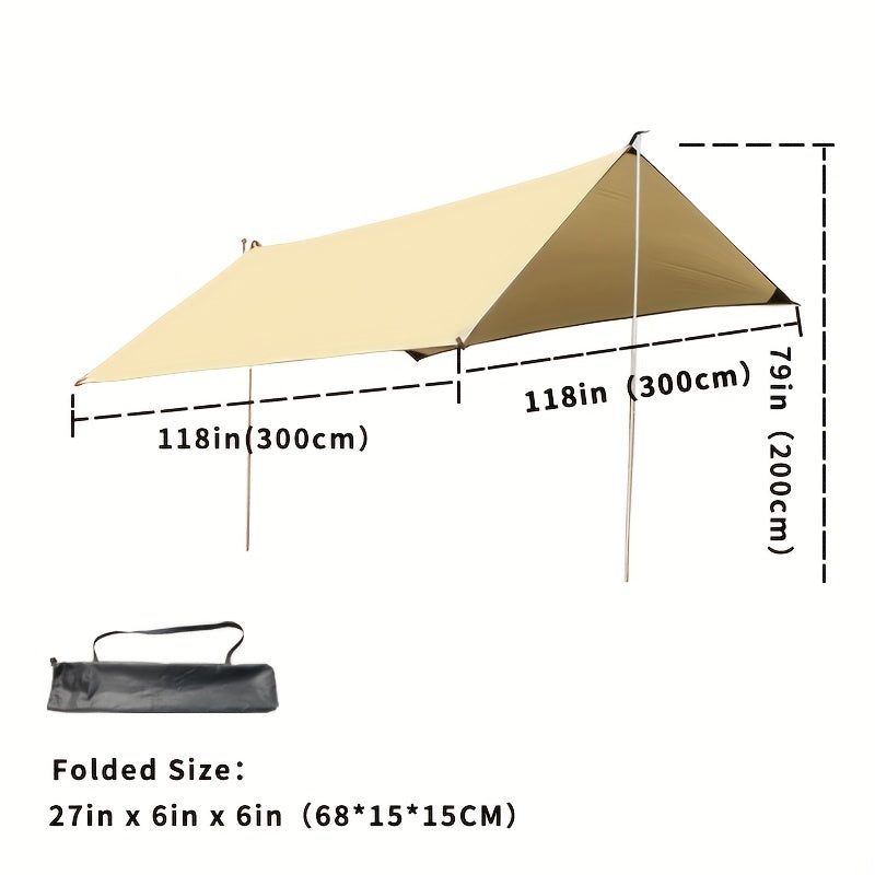 Portable Camping Shelter Waterproof Lightweight Sun Shade Rain Fly Tent