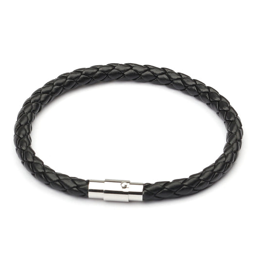 European Magnetic Men's Leather Rope Bracelet