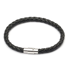 European Magnetic Men's Leather Rope Bracelet