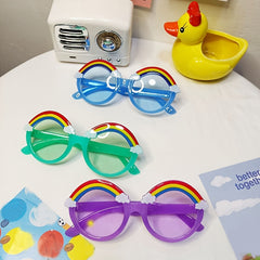 Cartoon Rainbow Frame Sunglasses Sun Protection for Kids