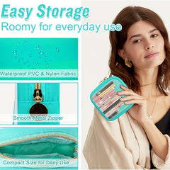 Preppy Small Makeup Bag Cosmetic Zipper Pouch Purse