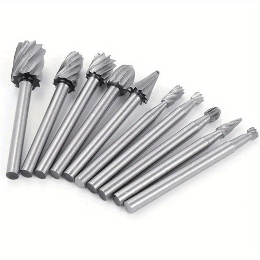 10pcs Carbide Grinding Bits Set for Rotary Tools