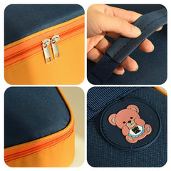 Bear Illustration Insulated Lunch Box for Students