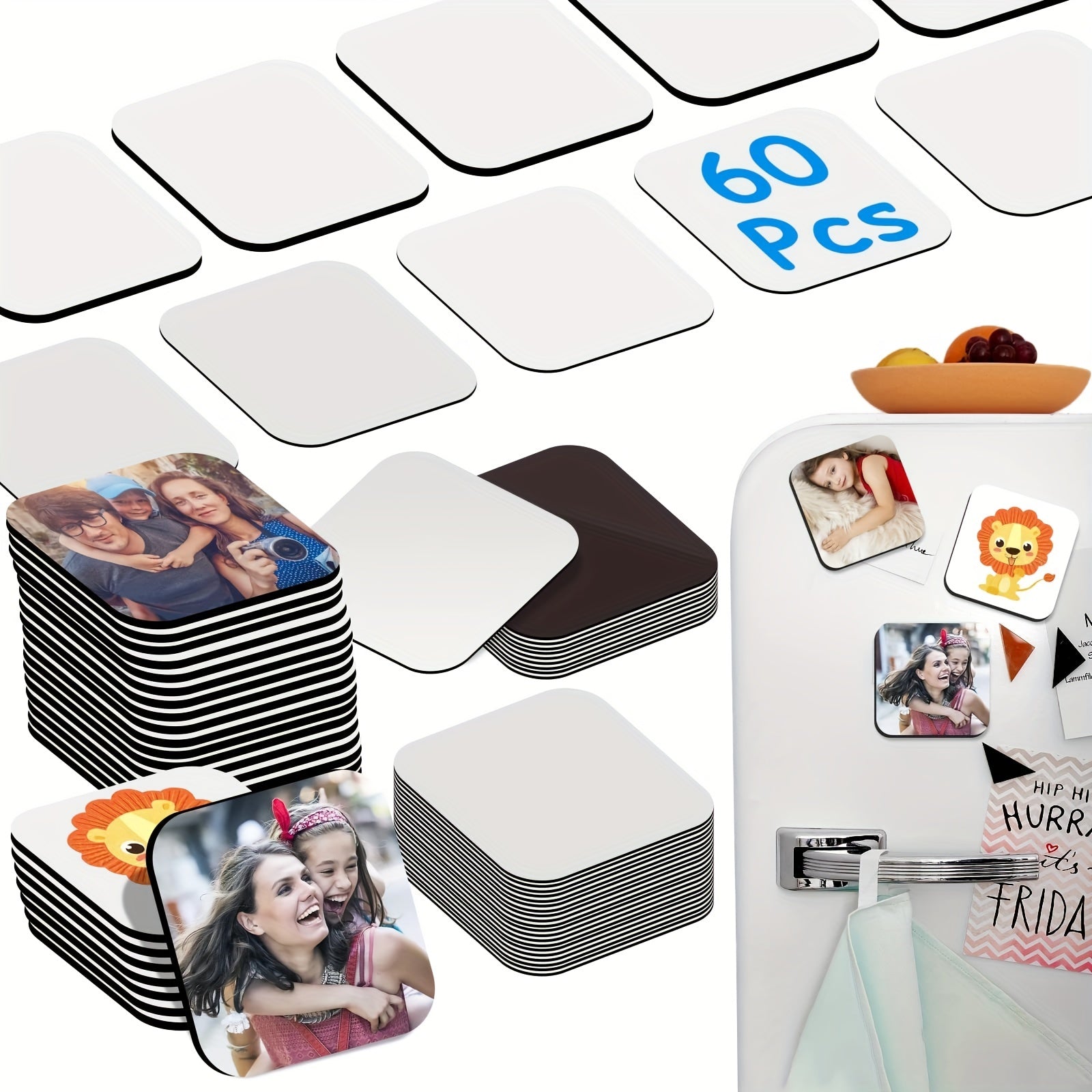 Sublimation Blank Fridge Magnets for Home & Office Decor