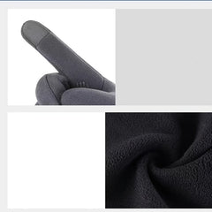 Winter Plus Fleece Waterproof Touch Screen Suede Windproof Gloves