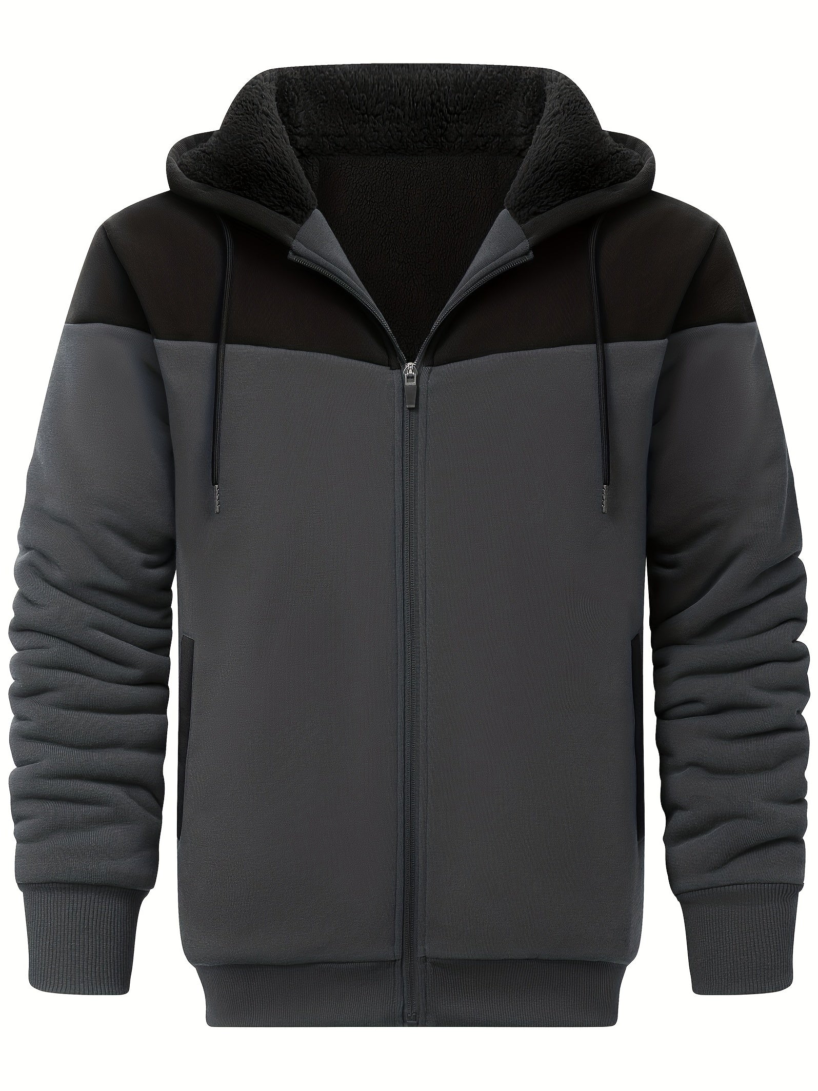 Men's Thick Fleece Lined Hooded Jacket